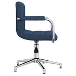 vidaXL Chaise pivotante de bureau Bleu Tissu