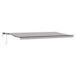 vidaXL Auvent Rétractable Gris clair 600 ×300 cm tissu