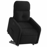vidaXL Fauteuil inclinable électrique noir tissu
