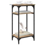 vidaXL Table d'appoint avec étagère Chêne artisanal 40 x 30 x 75 cm
