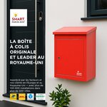 Boîte à colis moyenne 1 porte Rouge à accès frontal Acier galvanisé SMART PARCEL BOX™