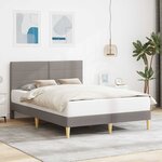vidaXL Cadre de lit avec tête de lit Taupe 160 x 200 cm Tissu