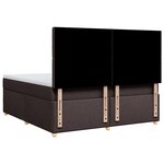 vidaXL Sommier à lattes de lit avec matelas Marron foncé 180x200 cm