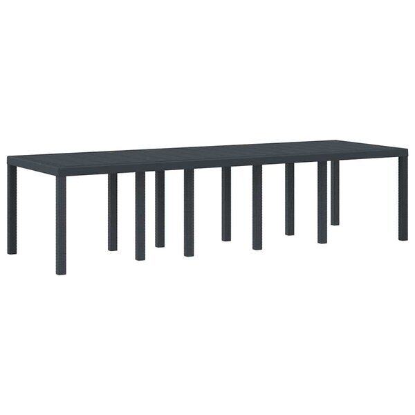 vidaXL Table de jardin pour repas Anthracite 300 x 100 x 73 cm