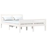 vidaXL Cadre de lit sans matelas blanc bois massif 140x200 cm