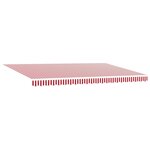 vidaXL Auvent Rétractable Rouge et Blanc 500 × 300 cm Tissu et Métal