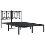 vidaXL Cadre de lit métal sans matelas avec tête de lit noir 120x200cm