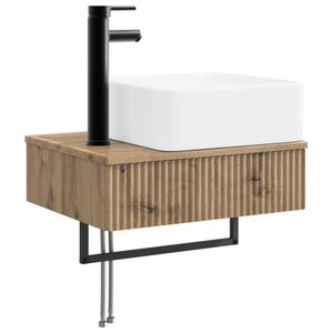 vidaXL Basin de lavage mural Chêne artisanal 53 x 35 x 39 cm