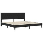 vidaXL Cadre de lit avec tête de lit Noir 180 x 200 cm Velours