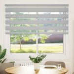 vidaXL Store zèbre gris clair largeur du tissu 150 9 cm polyester