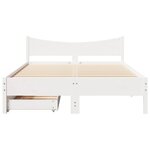 vidaXL Cadre de lit avec tiroirs blanc 120x200 cm bois de pin massif