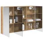 vidaXL Armoire Miroir de Salle de Bain Chêne artisan