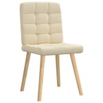 vidaXL Chaises à manger lot de 6 crème tissu