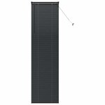 vidaXL Store de Fenêtre avec des rideaux Noir Aluminium