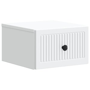 vidaXL Cabinet de chevet mural avec tiroir Blanc 33 x 34 5 x 20 cm