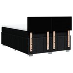 vidaXL Sommier à lattes de lit avec matelas Noir 140x190 cm Tissu