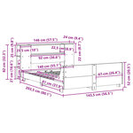 vidaXL Cadre de lit sans matelas 140x200 cm bois massif de pin