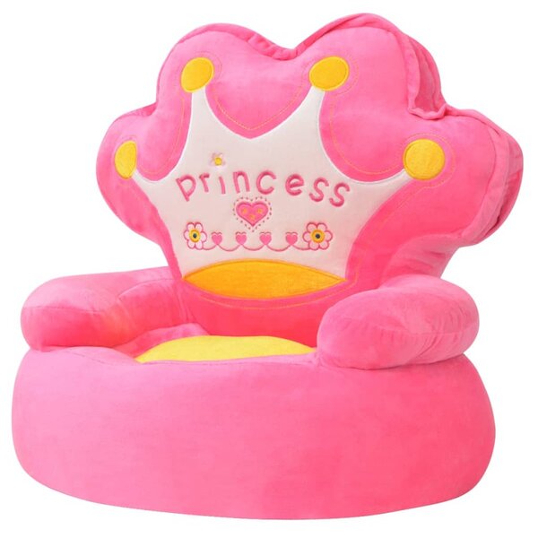 vidaXL Chaise en peluche pour enfants Princesse Rose