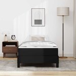 vidaXL Cadre de lit avec matelas Noir 80 x 200 cm tissu