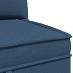 vidaXL Canapé modulaire avec rangement 4 Pièces Bleu Tissu