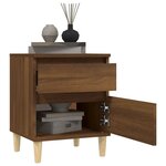 vidaXL Tables de chevet 2 Pièces Chêne marron 40x35x50 cm