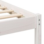 vidaXL Cadre de lit Blanc 200 x 200 cm Bois massif en pin