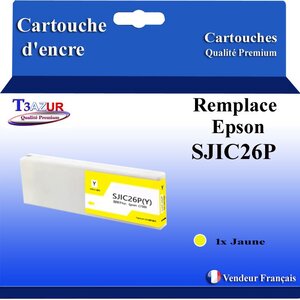 Cartouche compatible avec Epson ColorWorks C7500  TM C7500 remplace Epson SJIC26P- Jaune - 294.3 ml