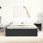 vidaXL Cadre de lit sans matelas noir 135x190 cm