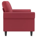 vidaXL Canapé à 2 places Rouge bordeaux 140 cm Similicuir