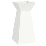 vidaXL Jardinière à pilier 2 Pièces Blanc 35 x 35 x 73 cm Acier