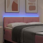 vidaXL Tête de lit LED avec des lumières à LED Rose 144 cm Polyester