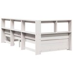 vidaXL Lit bibliothèque sans matelas blanc 100x200 cm bois pin massif