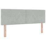 vidaXL Tête de lit avec tête de lit Gris clair 144 cm Cuir synthétique