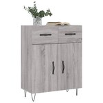 vidaXL Buffet sonoma gris 69 5x34x90 cm bois d'ingénierie