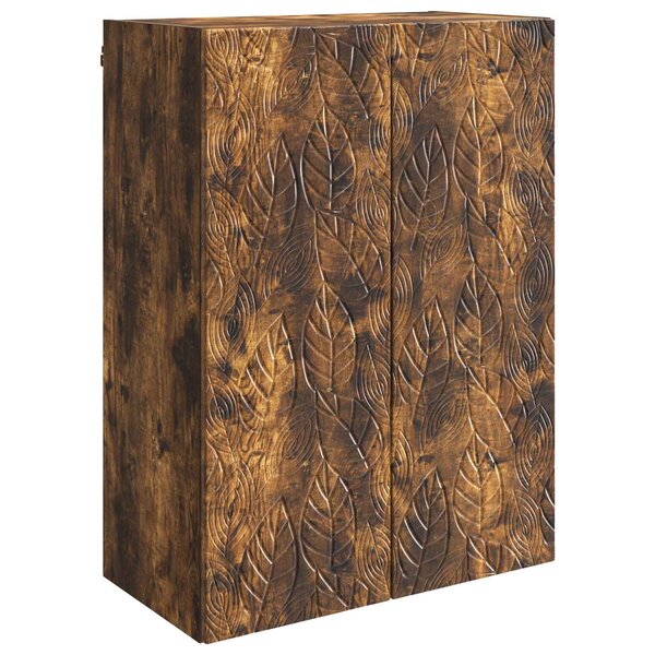 vidaXL Armoire Murale 66 x 34 5 x 90 cm Bois d'ingénierie Chêne fumé