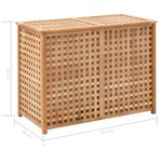 vidaXL Coffre à linge 87 5x46x67 cm Bois de noyer massif