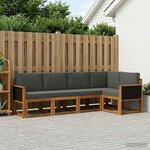 vidaXL Ensemble de canapés d'extérieur 7 pc Naturel et Anthracite