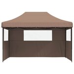 vidaXL Tente de fête 279 x 410 x 315 cm Marron Tissu Oxford