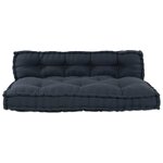 vidaXL Coussin de canapé sur palette 2 Pièces Anthracite tissu
