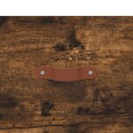 vidaXL Buffet haut Chêne fumé 69 5x34x180 cm Bois d'ingénierie
