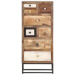 vidaXL Armoire à tiroirs 45 x 30 x 105 cm Bois de récupération massif