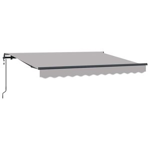 vidaXL Auvent Rétractable Gris clair 300 x 200 cm Polyester  Aluminium