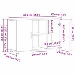 vidaXL Buffet avec étagère FLORIN Blanc brillant 88 5 x 30 5 x 55 5 cm