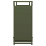vidaXL Portant de bois chauffage vert olive 90x28x65 cm