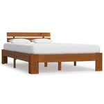 vidaXL Cadre de lit Marron miel Bois de pin massif 120x200 cm