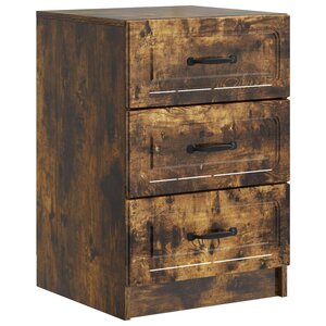 vidaXL Cabinet de chevet Chêne fumé 43 x 41 x 63 5 cm