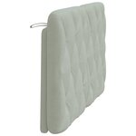 vidaXL Coussin de tête de lit gris clair 120 cm velours