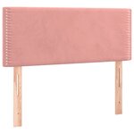vidaXL Sommier à lattes de lit et matelas LED rose 120x190 cm velours
