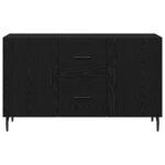 Buffet Noir Chêne vidaXL 100x36x60 cm en bois d'ingénierie