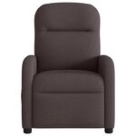 vidaXL Fauteuil de massage inclinable électrique Marron foncé Tissu
